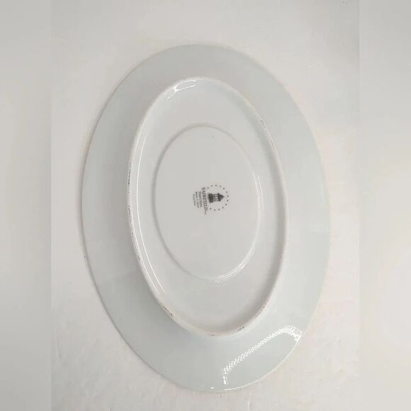 Fairfield Vanessa Gravy Boat with Plate Gold trim Floral Vintage Discontinued - Picture 16 of 16